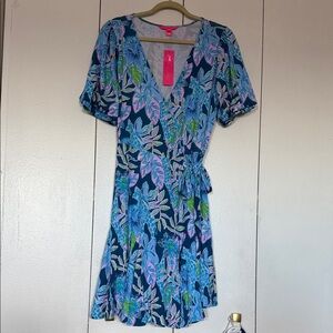 Lilly Pulitzer Blue and Pink Floral Mini Dress